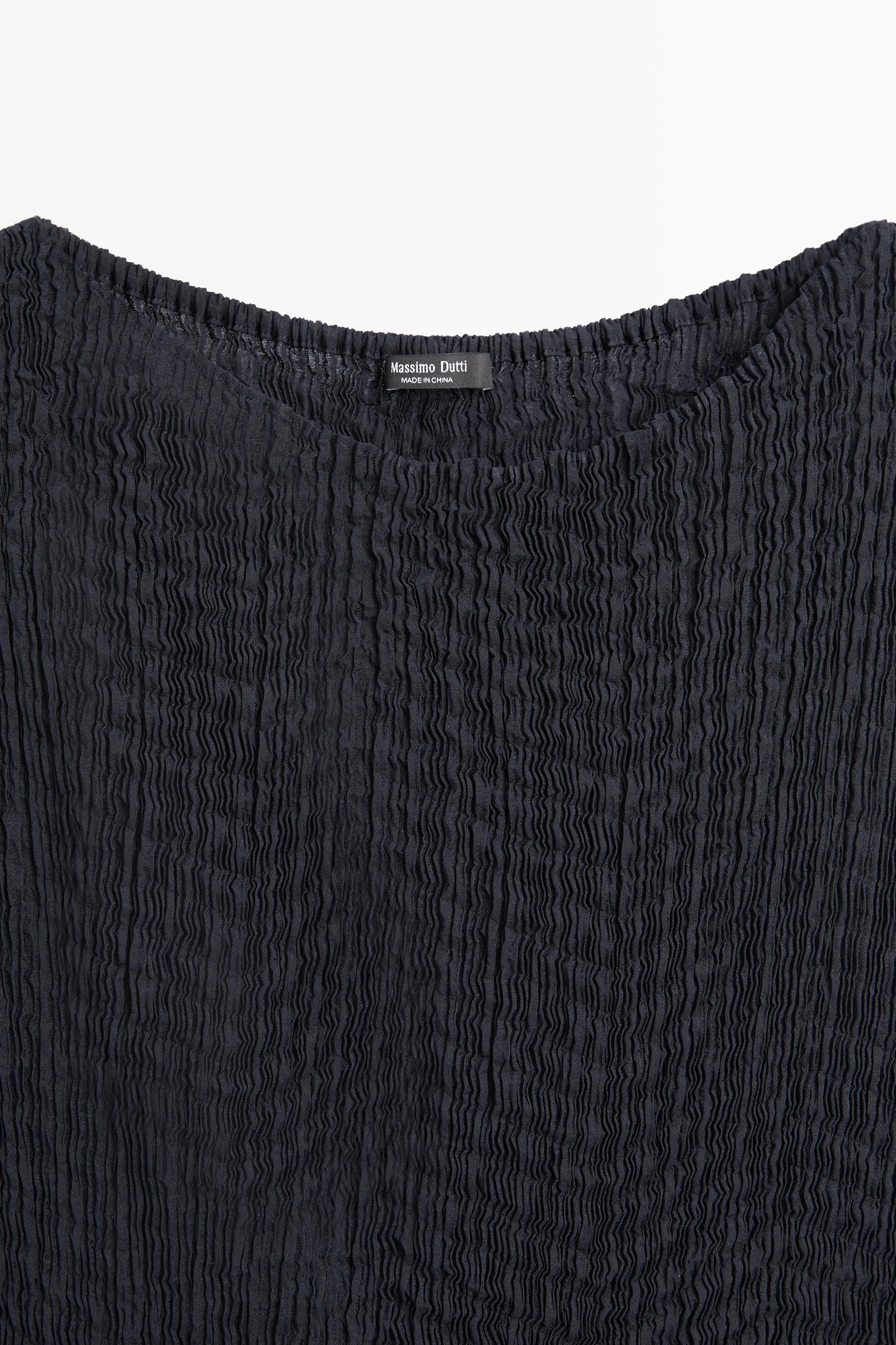 Robe longue fluide froncée